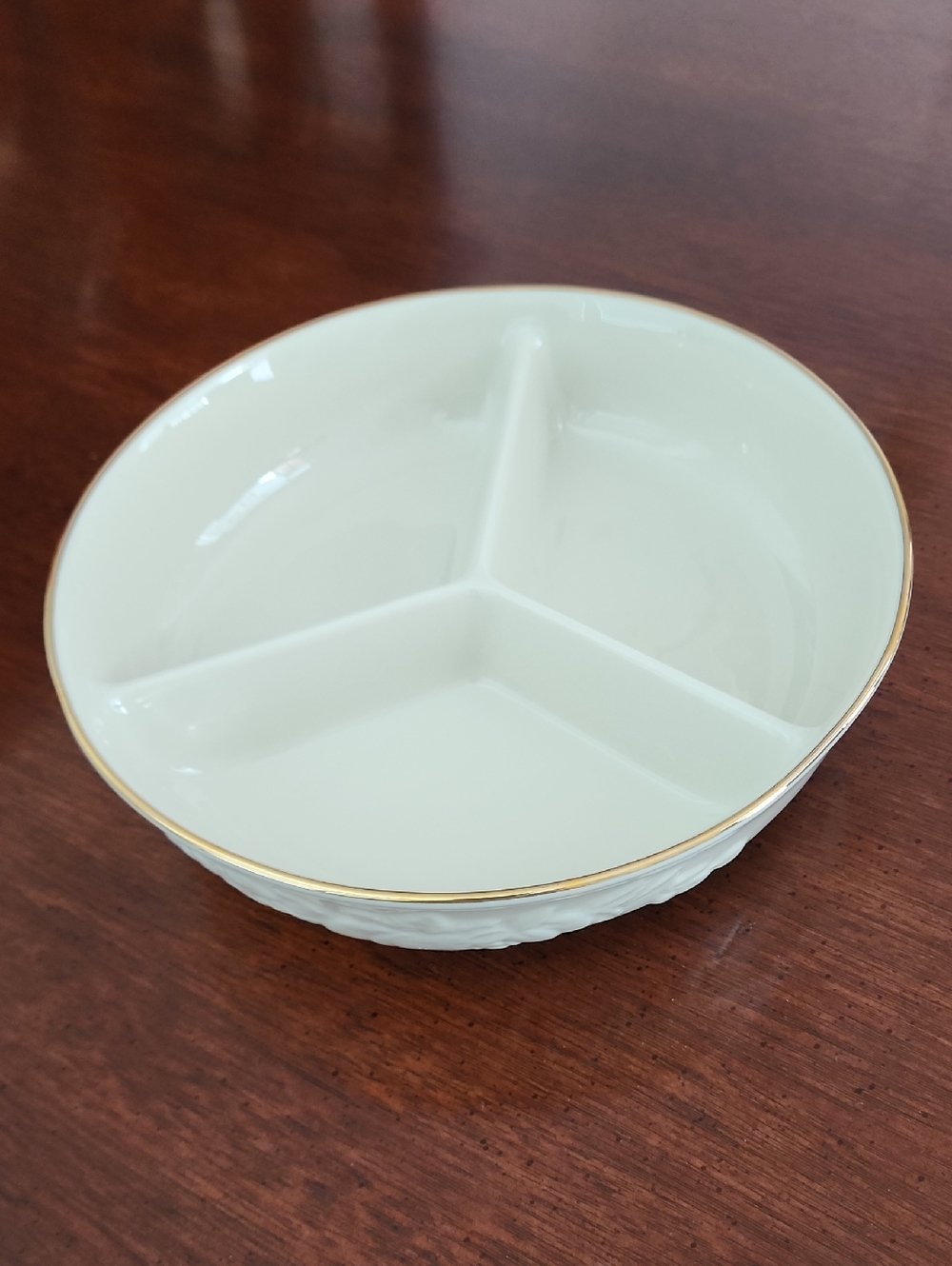 VTG Lenox Serving Bowl with Gold Rim